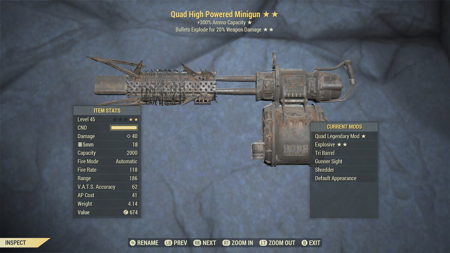 Quad Explosive Minigun