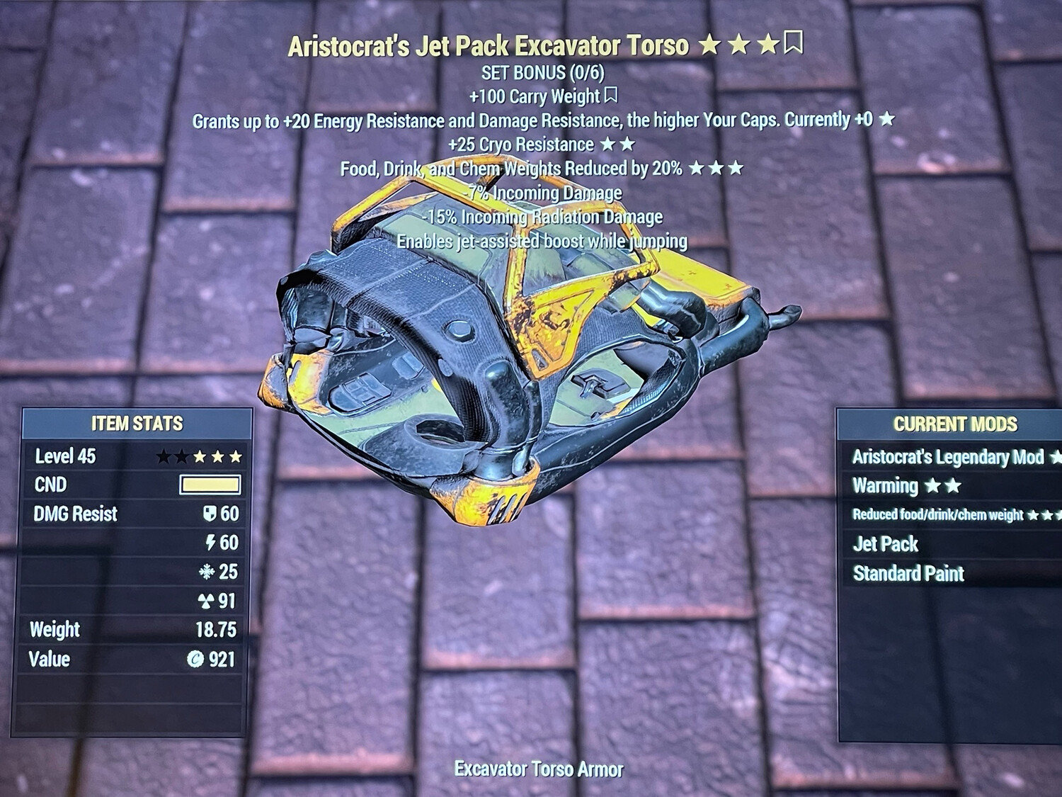 Aristocrat Cryo FDC Legacy Jetpack Excavator Torso