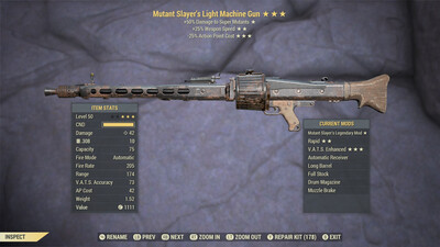 Mutant Slayers 25/25 Light Machine Gun