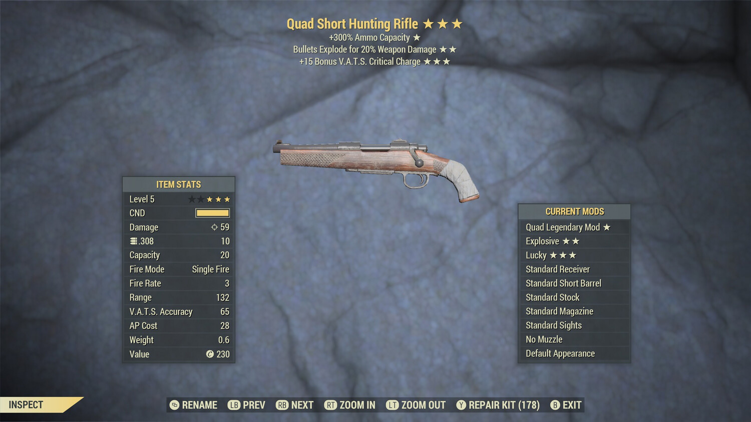 Quad Explosive 15c Hunting Rifle Lvl 1