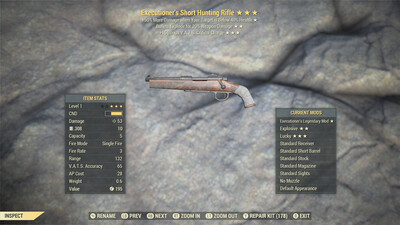 Executioners Explosive 15c Hunting Rifle Lvl 1