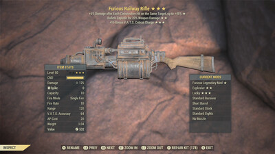 Furious Explosive 15c Railway Rifle