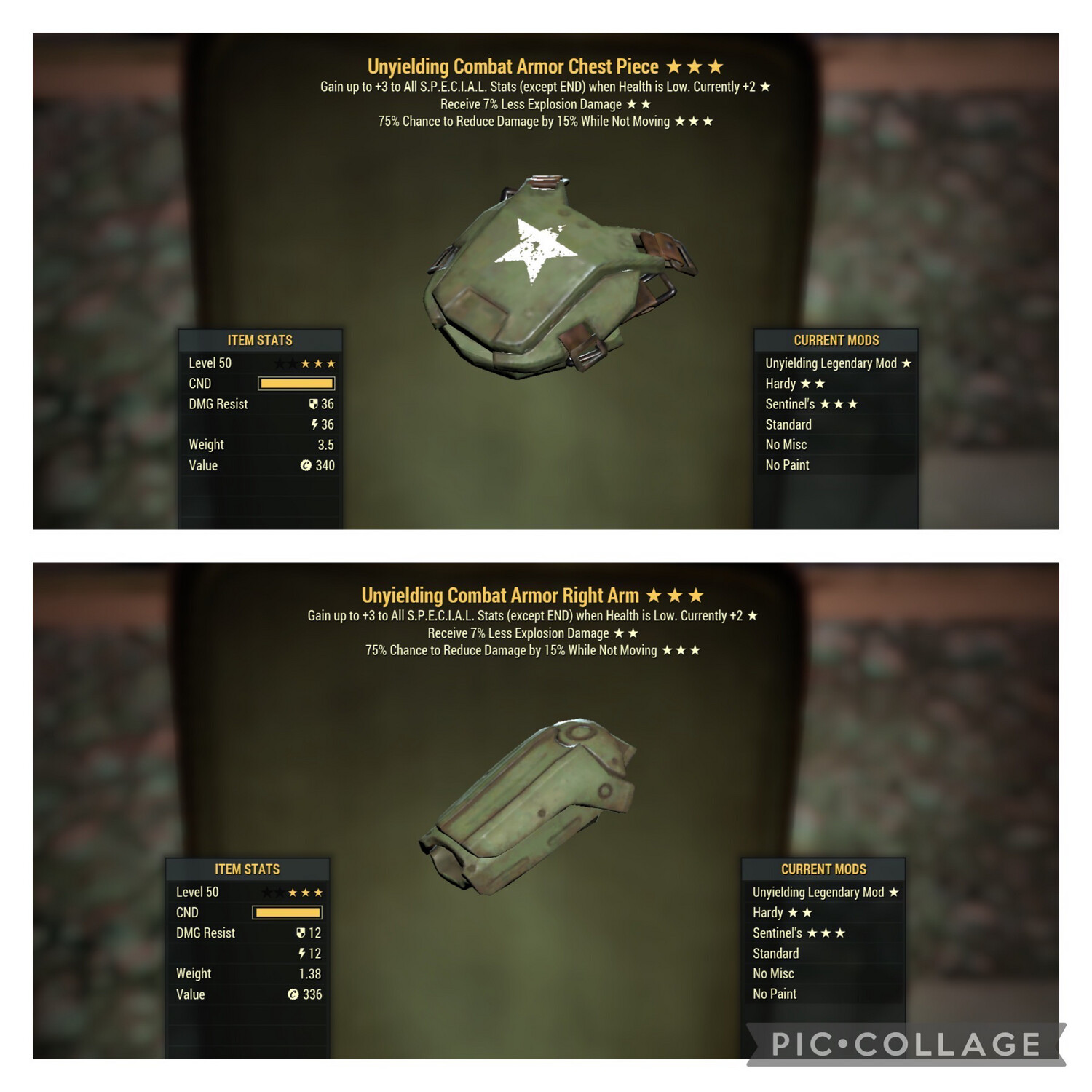 Unyielding Explosive Sentinel Combat 2/5 Set