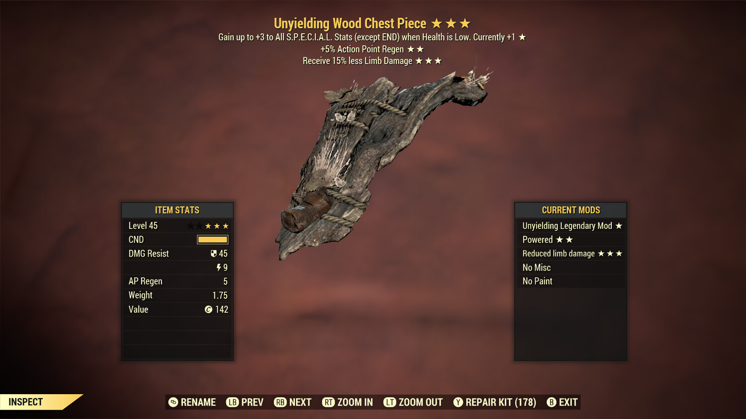 Unyielding AP LD Wood Torso