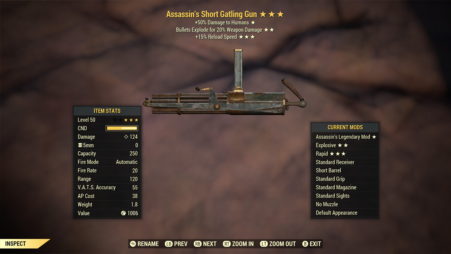 Assassins Explosive 15r Gatling Gun