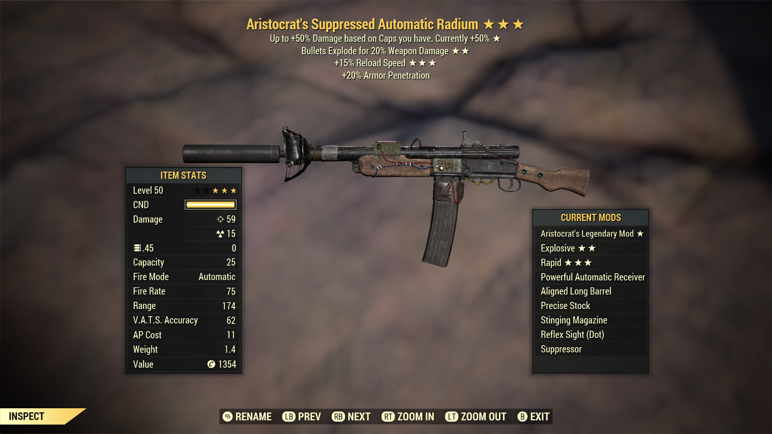 Aristocrat Explosive 15r Radium Rifle