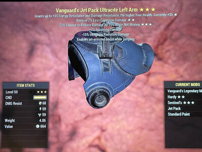 Vanguard Explosive Sentinel Legacy Jetpack Ultracite LA