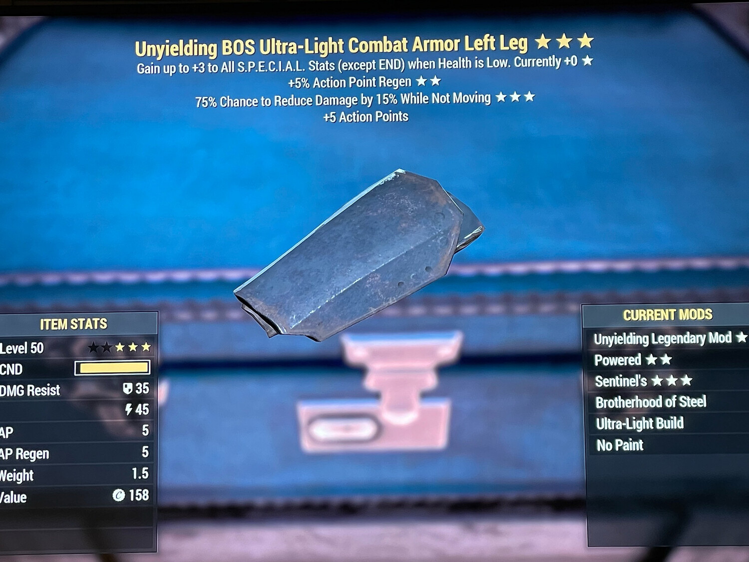 Unyielding AP Sentinel Combat LL