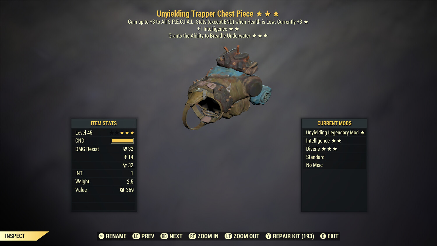 Unyielding Intel Water Trapper Chest
