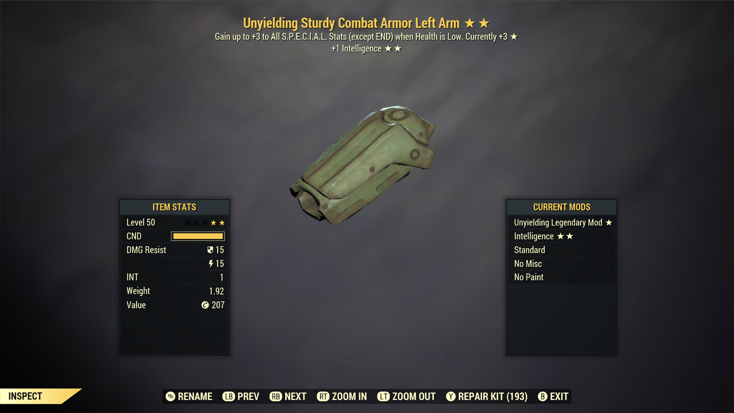 Unyielding Intel Combat LA