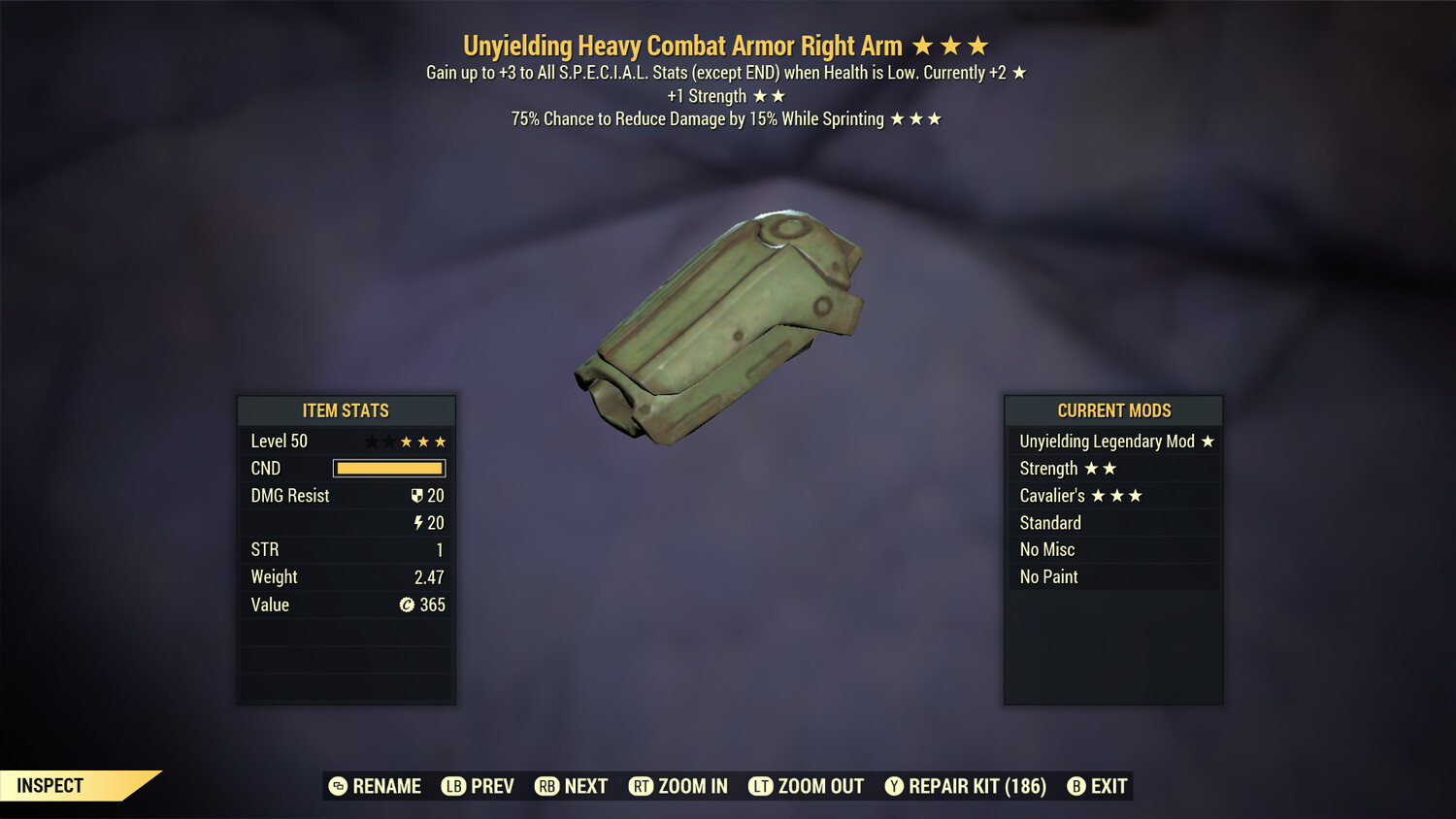 Unyielding 1S Cavalier Combat RA