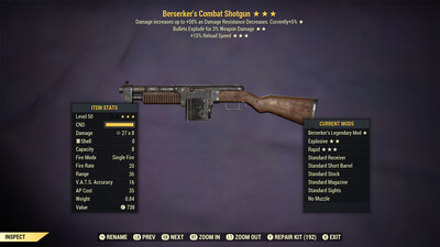 Berserkers Explosive 15r Combat Shotgun