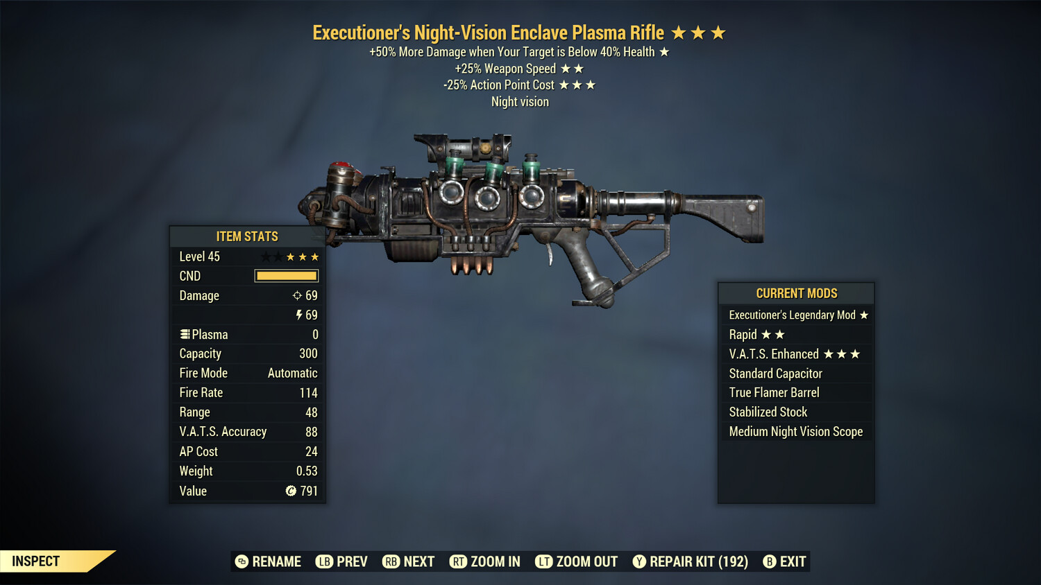 Executioners 25/25 Enclave Rifle With Flamer Mod