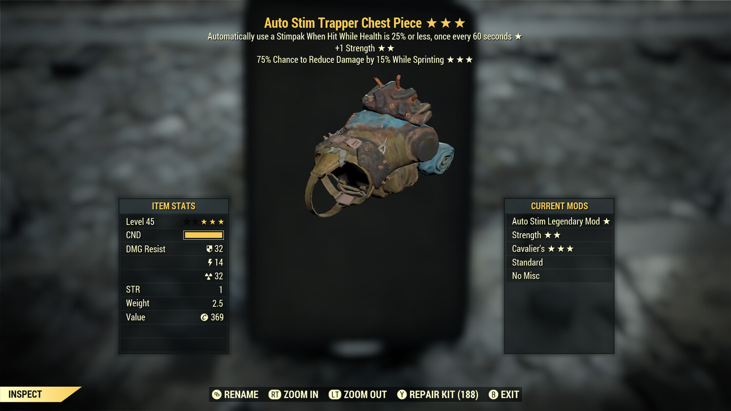 Auto Stim 1S Cavalier Trapper Chest
