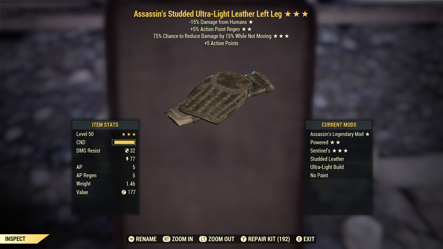 Assassins AP Sentinel Leather LL