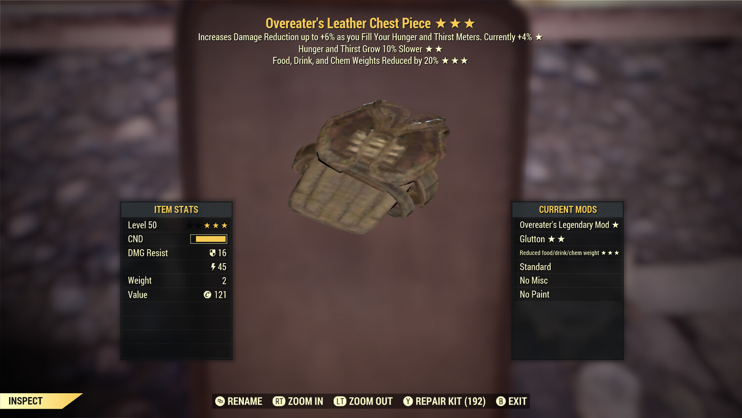 Overeaters Hunger FDC Leather Chest