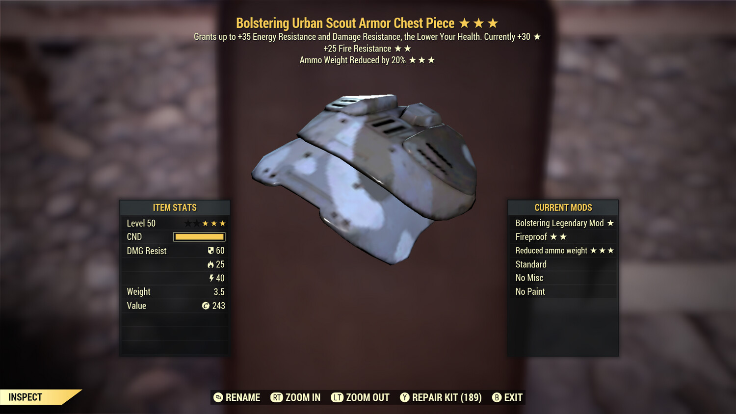 Bolstering FR AWR U Scout Chest