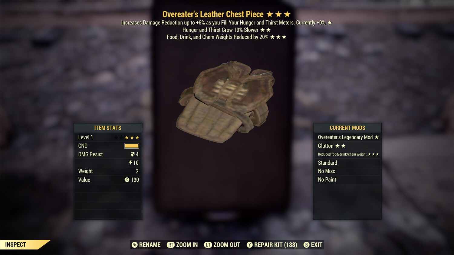 Overeaters Hunger FDC Leather Chest