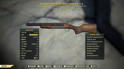 Berserkers Explosive 25 Double Barrel Shotgun