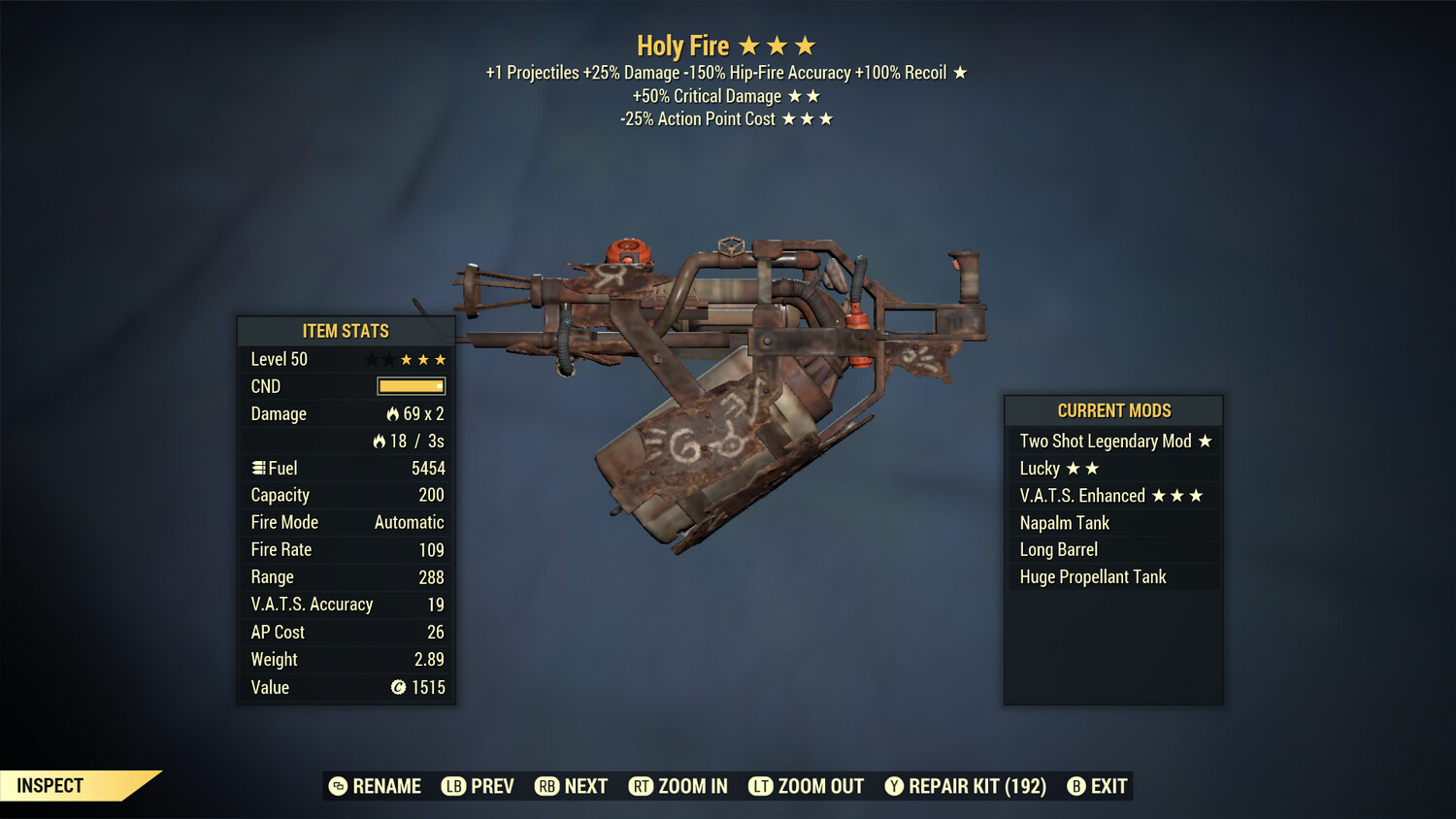 Two Shot 50/25 Holy Fire