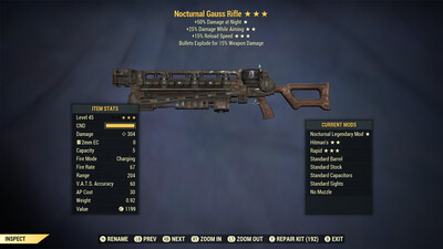 Nocturnal 25A/15r Gauss Rifle