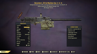 Berserkers Explosive 90 50-cal Machine Gun