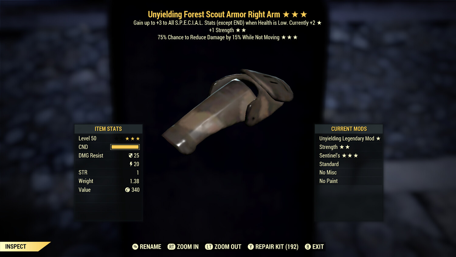 Unyielding 1S Sentinel F Scout RA