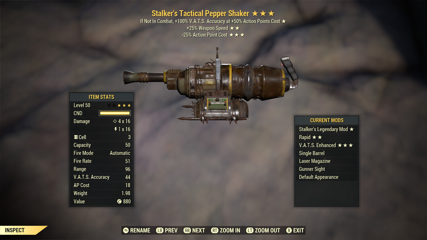 Stalkers 25/25 Pepper Shaker