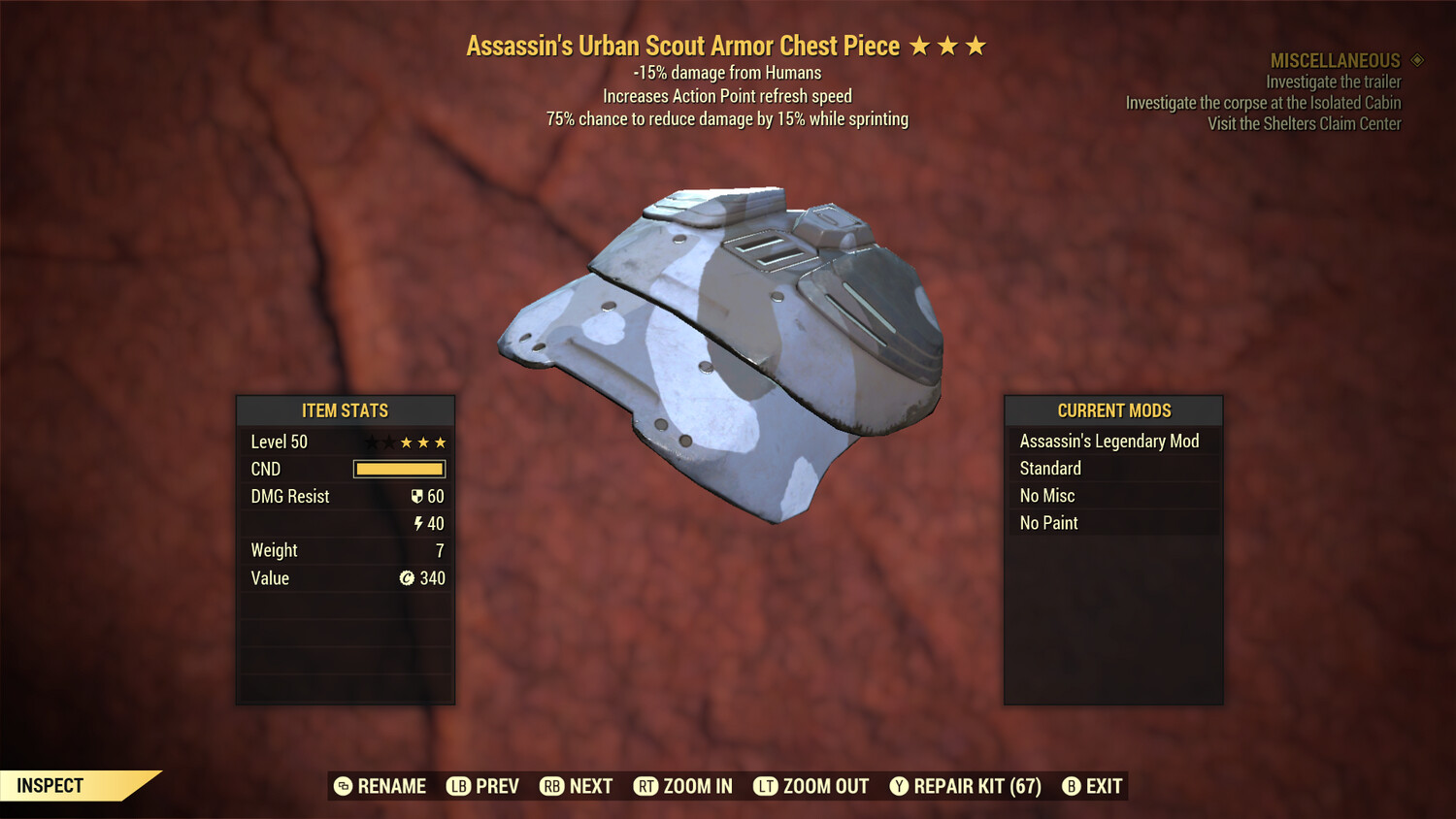 Assassins AP Cavalier U Scout Chest