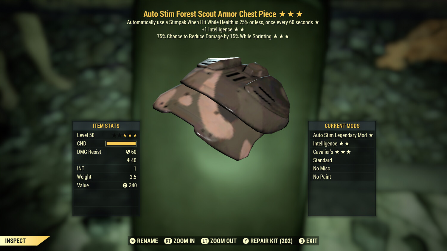 Auto Stim Intel Cavalier F Scout Chest