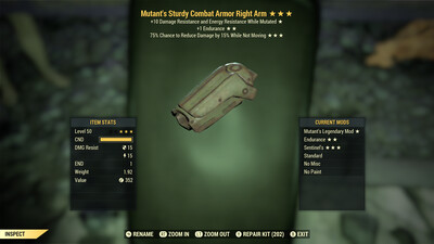 Mutants 1E Sentinel Combat RA
