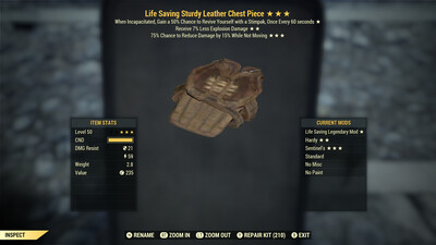 Life Saving Explosive Sentinel Leather Chest