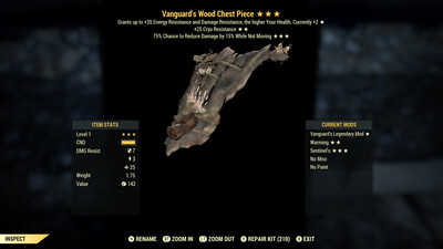 Vanguard Cryo Sentinel Wood Chest Lvl 1