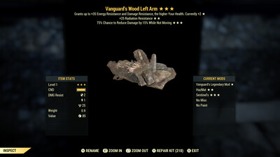 Vanguard RR Sentinel Wood LA Lvl 1