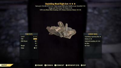 Unyielding Hunger HTD Wood RA Lvl 1