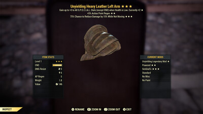 Unyielding AP Sentinel Leather LA Lvl 1