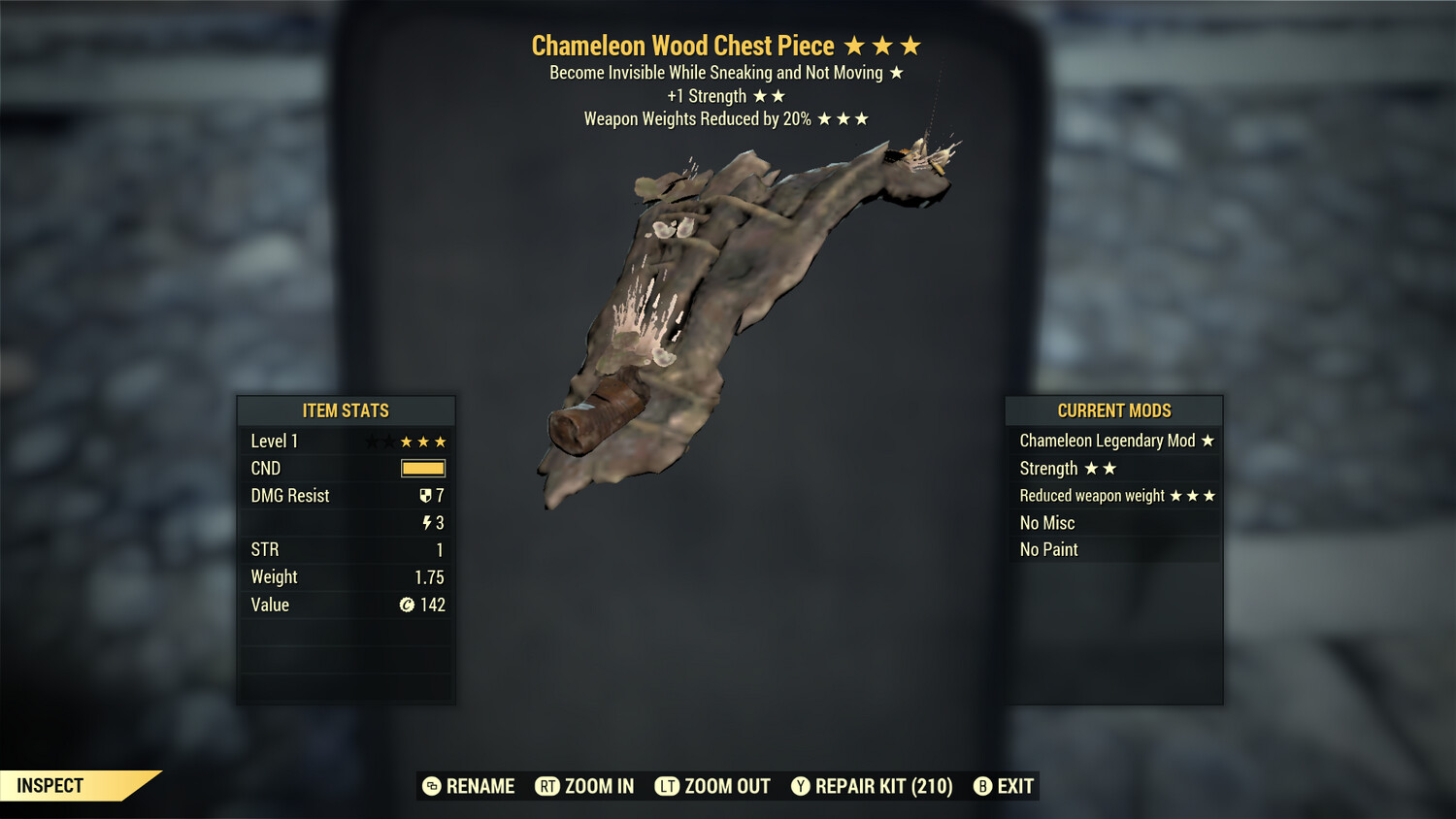 Chameleon 1S WWR Wood Chest