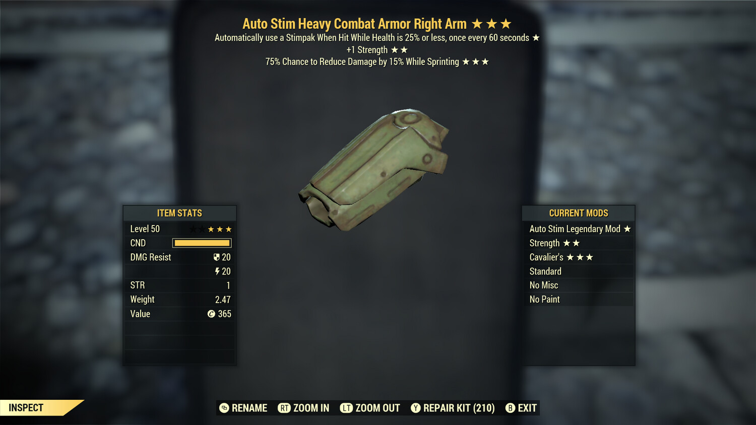 Auto Stim 1S Cavalier Combat RA