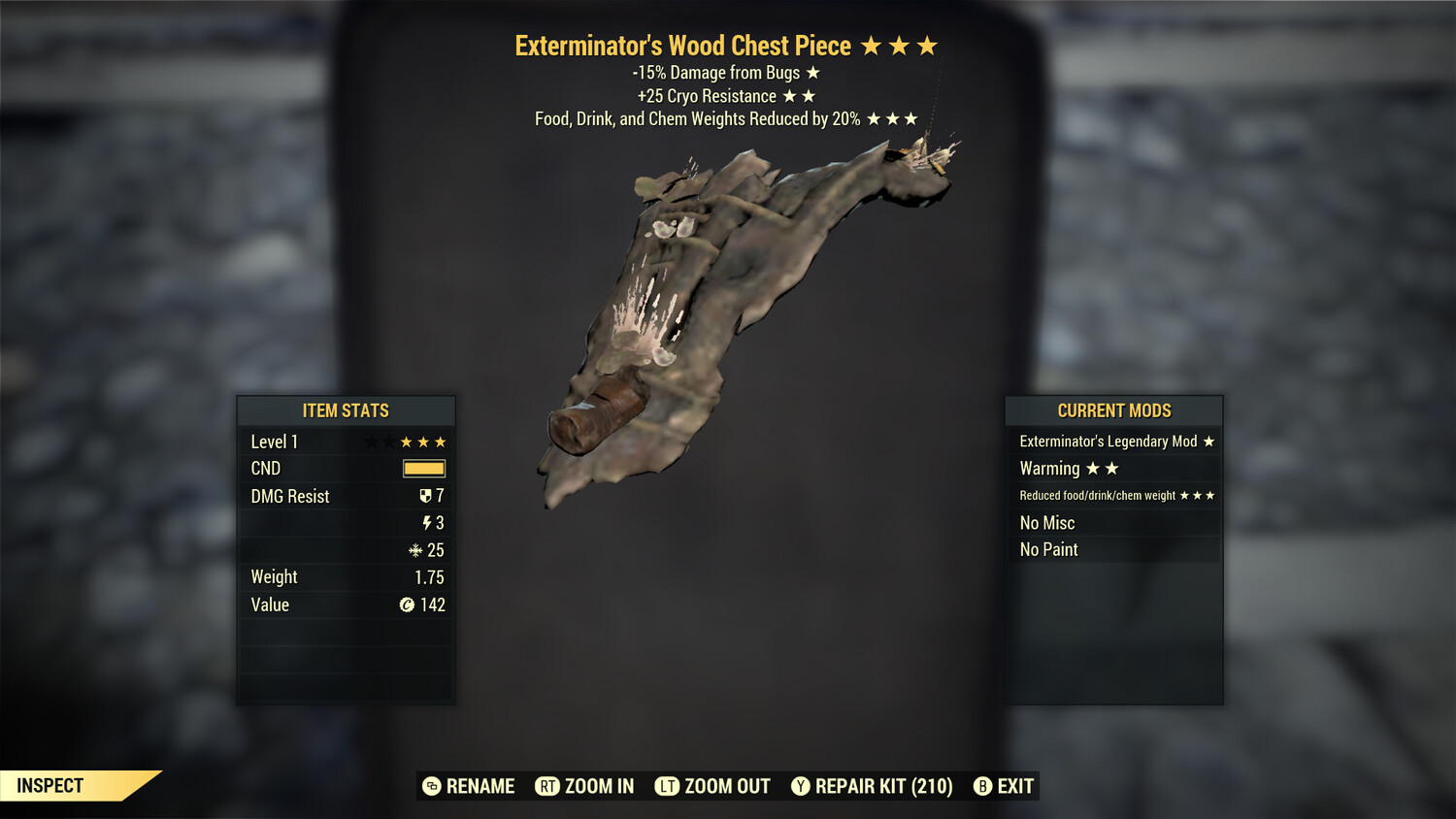 Exterminators Cryo FDC Wood Chest Lvl 1