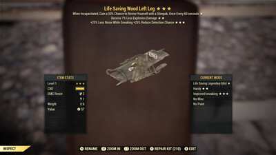 Life Saving Explosive HTD Wood LL Lvl 1