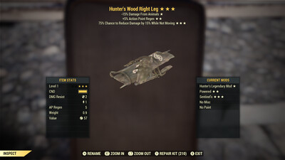 Hunters AP Sentinel Wood RL Lvl 1