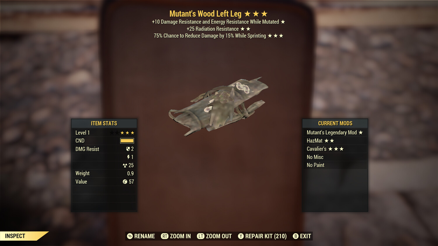 Mutants RR Cavalier Wood LL Lvl 1