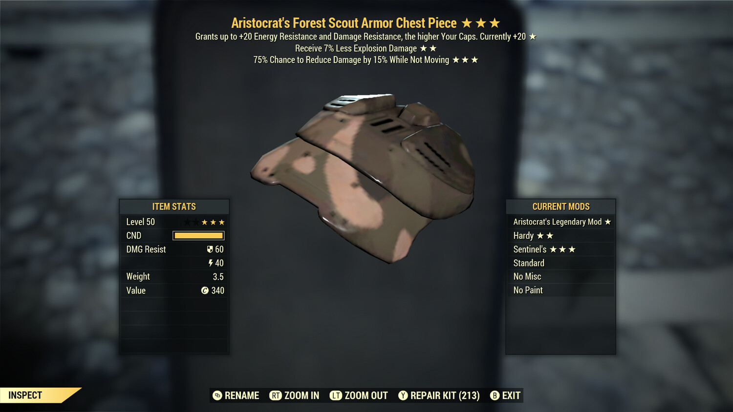 Aristocrat Explosive Sentinel F Scout Chest