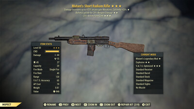 Mutant Explosive 25 Radium Rifle
