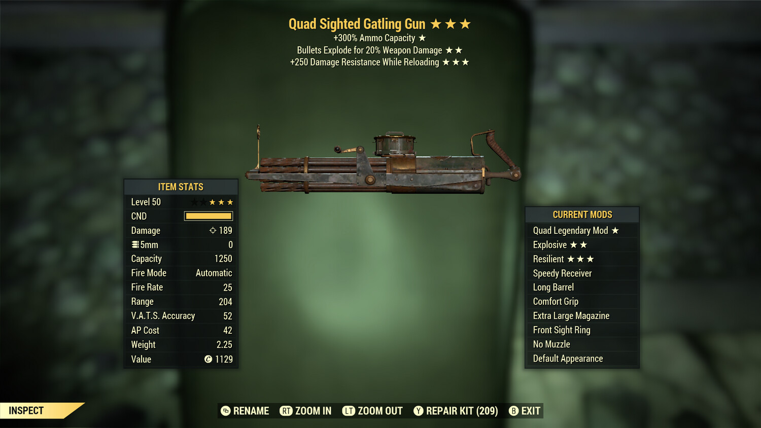 Quad Explosive 250 Gatling Gun