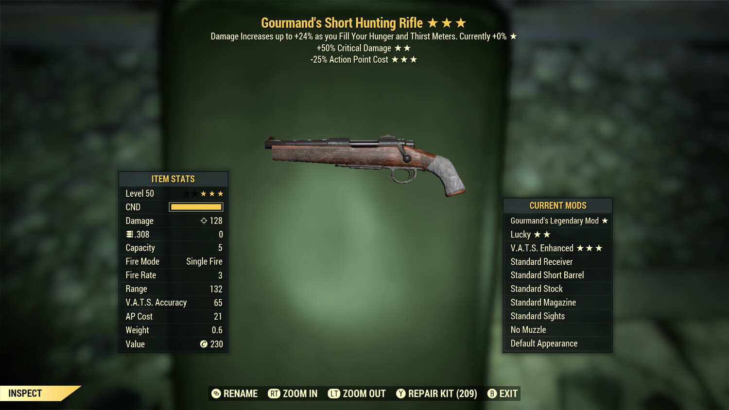 Gourmand 50/25 Hunting Rifle