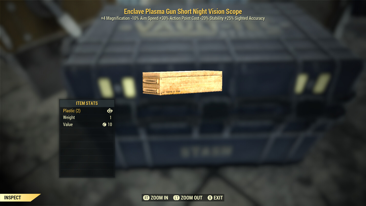 Enclave Plasma Gun Short Night Vision Scope