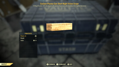 Enclave Plasma Gun Short Night Vision Scope