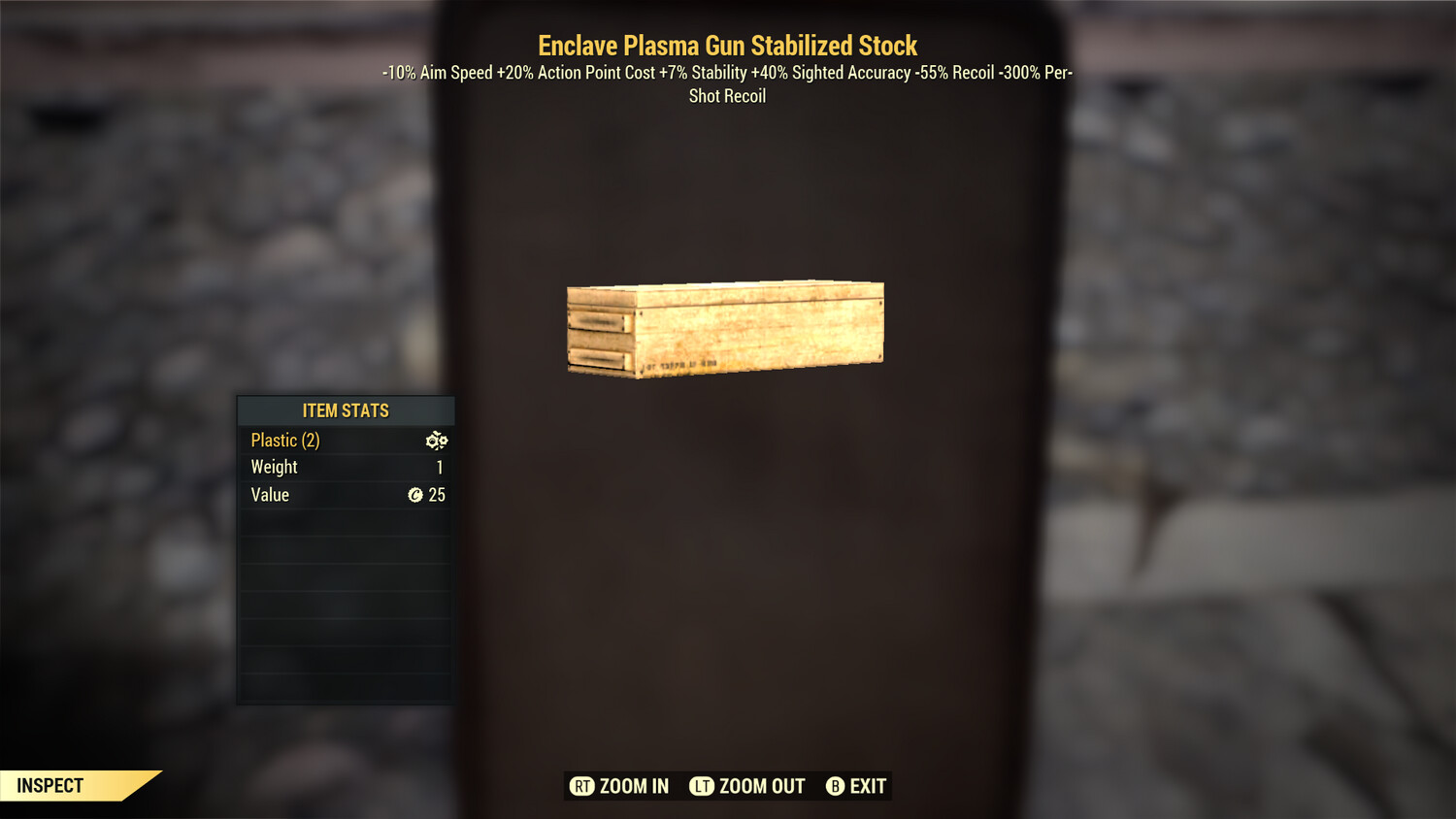 Enclave Plasma Gun Stabilized Stock