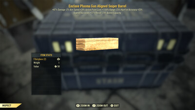 Enclave Plasma Gun Aligned Sniper Barrel